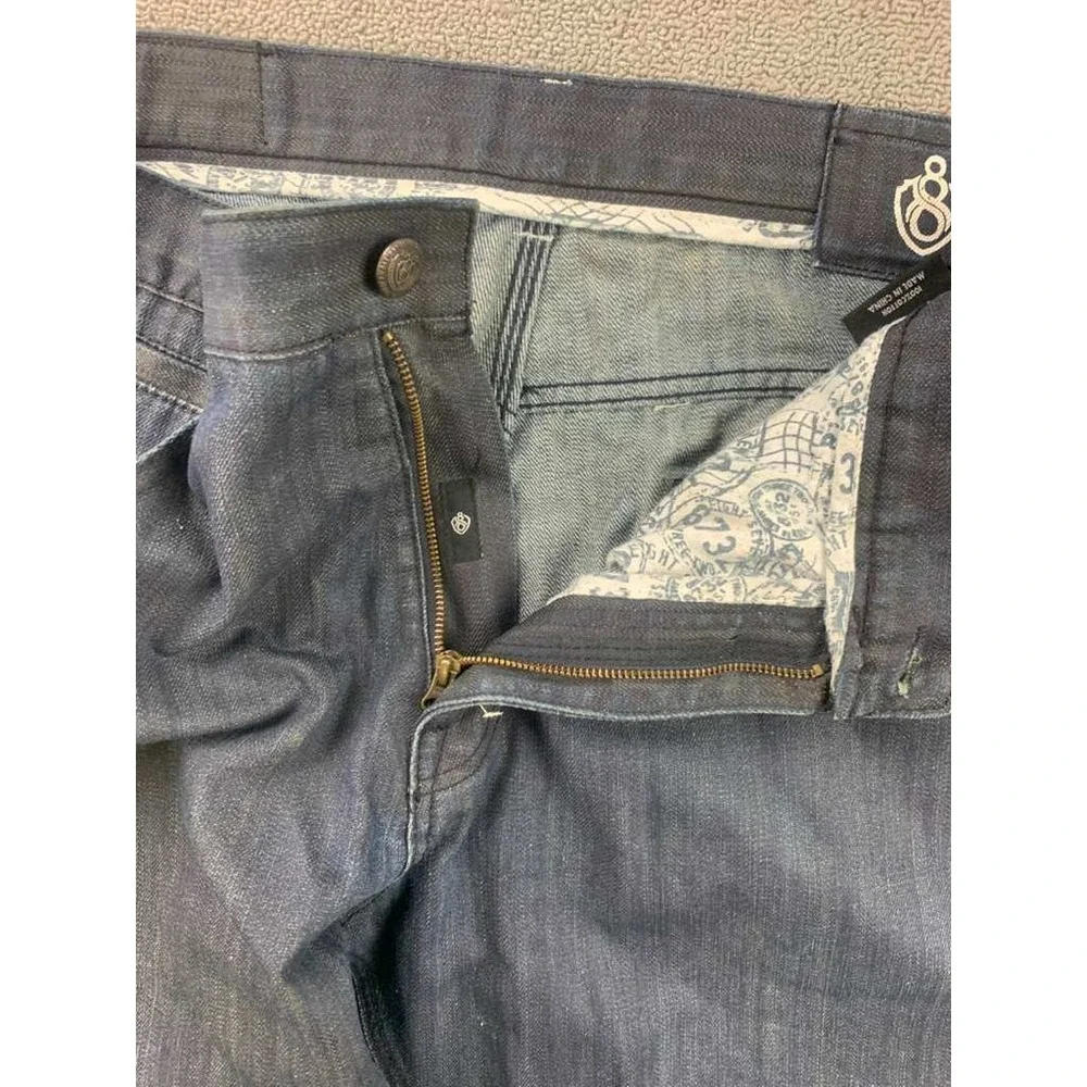 Y2K‎ Eight 732 Jeans Men 44x34 Baggy Wide Leg Denim Pants Dark Blue 100% Cotton